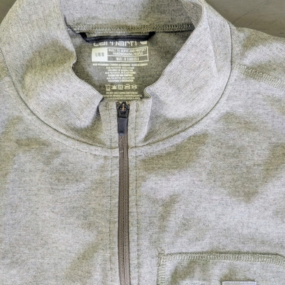 Carhartt Light Green Zip-Up Sweater